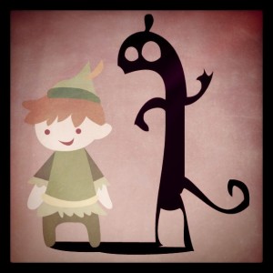 Illustration: Peter Pan and the shadow